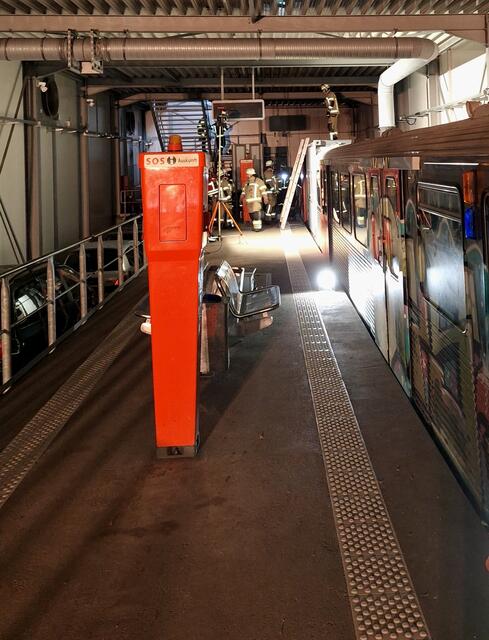 Das dritte Szenarium stellte einen Unfall mit einer U-Bahn nach | Foto: FF Leversen-Sieversen