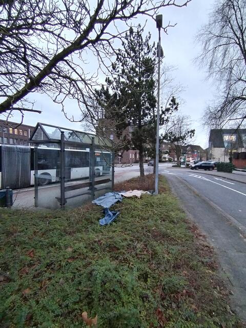 Der ZOB leider seit Tagen die Büsche voll mit Abfall. Foto vom 19.Dez. | Foto: Rüdiger Störtebecker