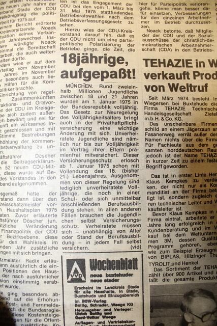 Im Neuen Buxtehuder WOCHENBLATT klärte man die 18-Jährigen über ihre Rechte und Pflichten auf
