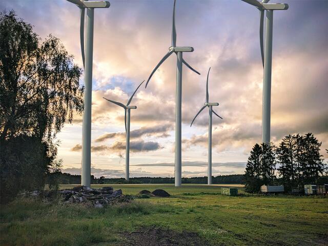 Osterfeld: der Blick vom Lüllauer Osterfeuerplatz in Richtung Reindorf (Fotomontage) | Foto: IG EEV