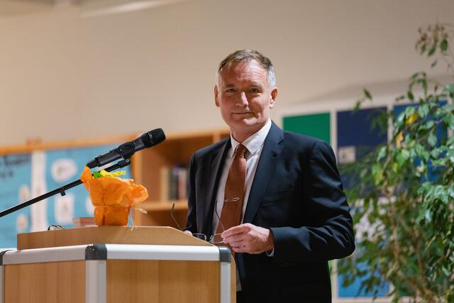Festredner Ralph Elbert, Geschäftsbereichsleiter Technologiezentren der Handwerkskammer
Braunschweig-Lüneburg-Stade | Foto: Christian Boldt