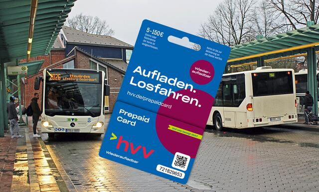 Busse der KVG am Stader Bahnhof. Viele Busfahrer sollen mit der Prepaidkarte des HVV nicht zurechtkommen. Das Motto "Aufladen und losfahren" wird damit zur Farce | Foto: HVV/jab
