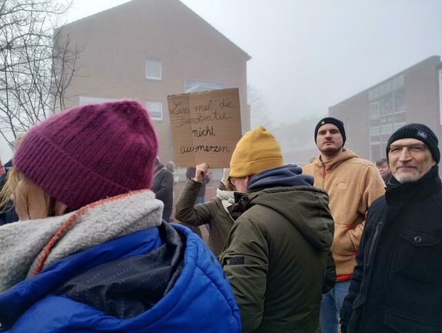 Bei der Demonstration in Buchholz  | Foto: Cornelia Cornels-Selke