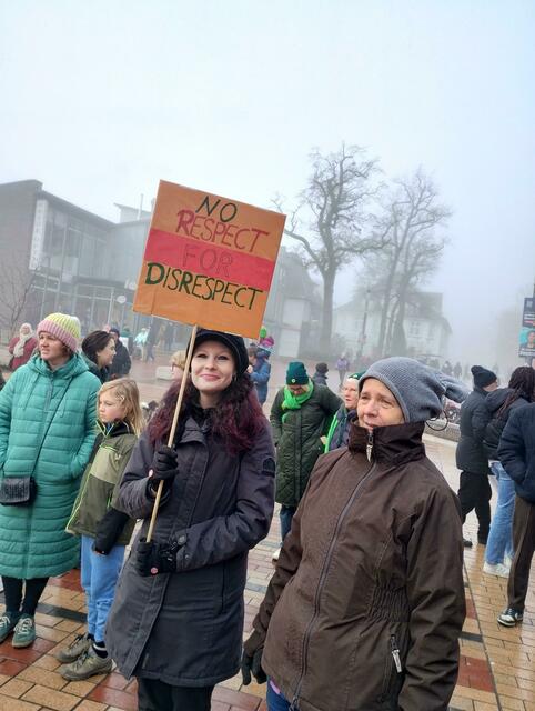Bei der Demonstration in Buchholz  | Foto: Cornelia Cornels-Selke