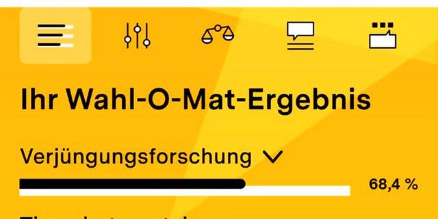 WOCHENBLATT-Redaktionsleiter Jörg Dammann wundert sich: Ausgerechnet die Partei für Verjüngungsforschung ist Spitzenreiter bei seinem Wahl-O-Mat-Test | Foto: Screenshot Internet