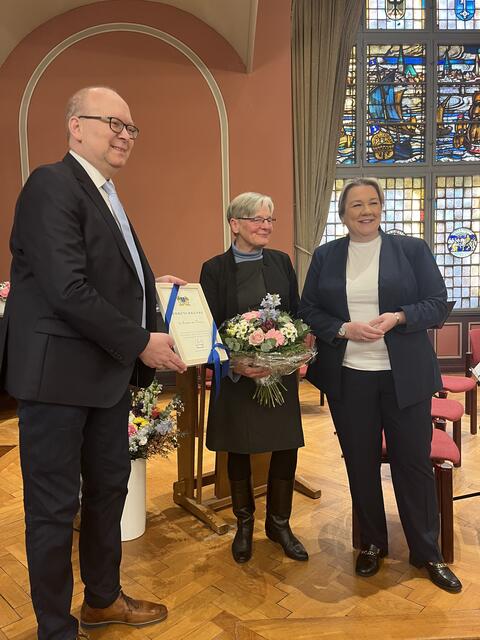 Ehrung für Susanne von Hennig für ihr ehrenamtliches Engagement. | Foto: Sandra Polenz