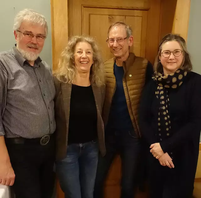 Der Vorstand: Dr. Stefan Lübben (v. li.), Elisabeth Gisch, Helmut Unger, Christiane Melbeck, (Kai Oetjen fehlt) | Foto: Grüne Rosengarten