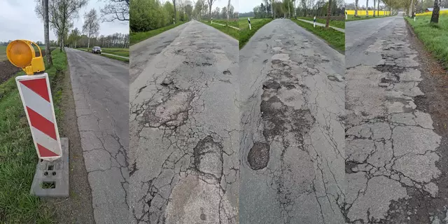 Einige Impressionen von einer der schlimmsten Holperpisten im Landkreis Stade: die marode K64 | Foto: jd