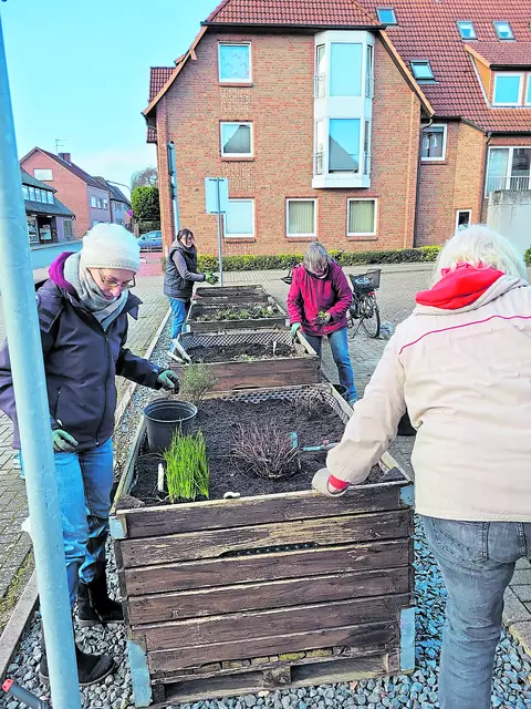 Pflanzarbeiten für die Aktion "Essbares Harsefeld" | Foto: Miteinander Füreinander
