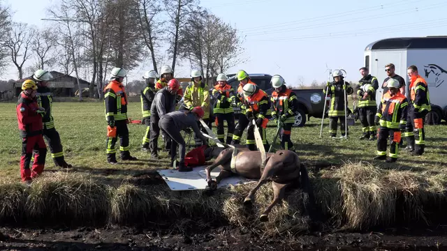 Anwendung des Seitwärtsassistenten und der Schleifplatte | Foto: Feuerwehr Moor