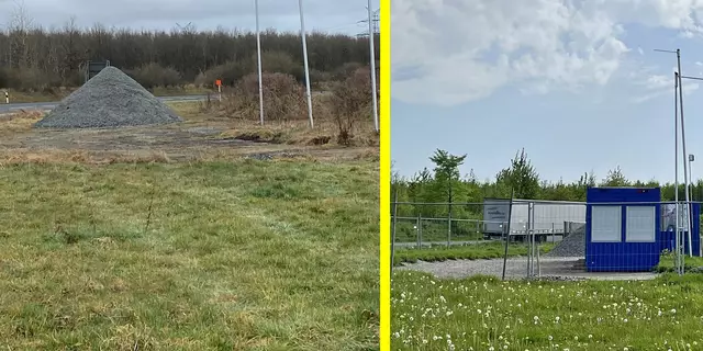 Das Surfpark-Gelände: Aktuell ist alles abgeräumt (Bild links), bis vor ein Tagen stand dort noch ein Bauzaun (Bild rechts)  | Foto: Hohendorff/jd