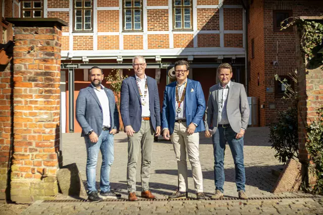 Jan Wiesch (v. li.), Oliver Stien, Philip Langhoff und Hannes Röper führen nun die Serviceclubs an | Foto: Round Table 165 Winsen