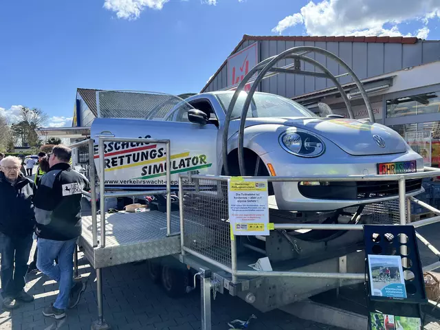 Ein Publikumsmagnet war der Überschlag-Simulator | Foto: Polizeiinspektion Stade
