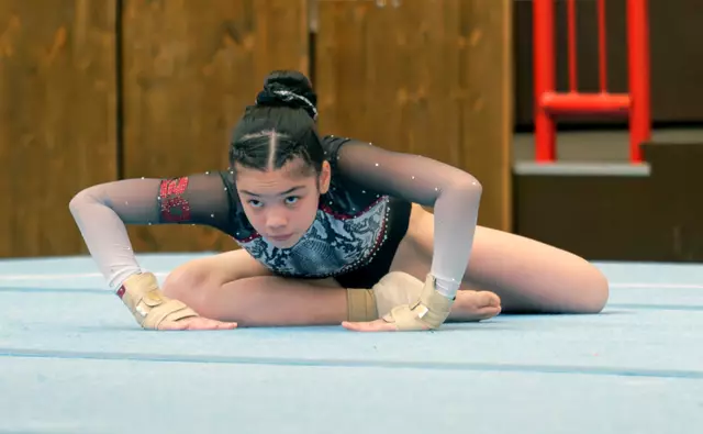 Die 14-jährige Ellen Linh Tran (Buchholz 08) turnte selbstbewusst und nahezu fehlerfrei | Foto: Lu Tran