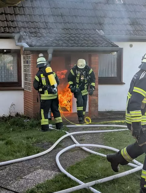 Bei der Einsatzübung | Foto: Lars Otten, FF Rosengarten