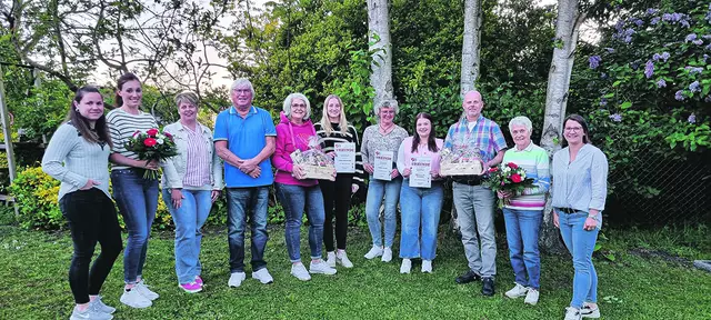 Die Geehrten mit dem TVG-Vorstand  | Foto: Bösch