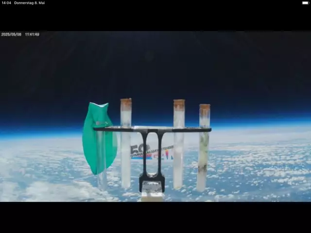 Der Ballon der Klasse 10d flog bis in die Stratosphäre auf 37 Kilometern Höhe und lieferte beeindruckende Bilder | Foto: GAK