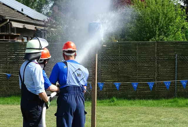 Wasser Marsch beim Löschangriff | Foto: Feuerwehr SG Hanstedt