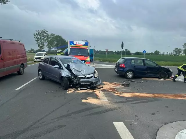 Die Unfallstelle | Foto: Egon Viehmann /Feuerwehr Nordkehdingen