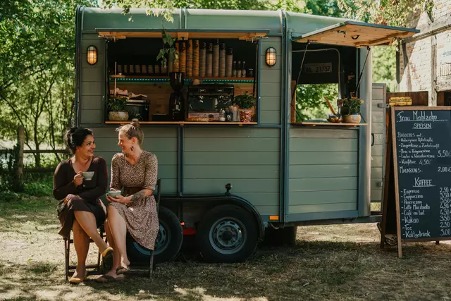 Für die Verkostung am Aktionstag ist der Foodtruck von "Frau Mahlzahn" auf dem Gelände des Kiebitzmarktes | Foto: Frau Mahlzahn