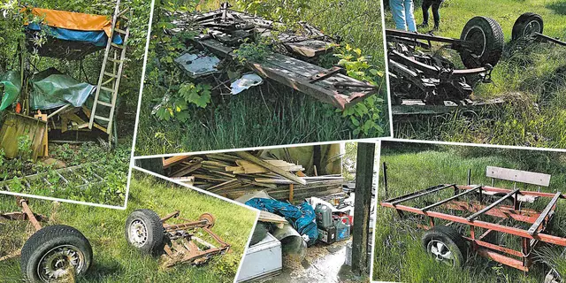 Einige der Müllfunde auf dem Campingplatz Lühesand. Die ehemaligen Dauercamper müssen ihre Hinterlassenschaften nun ordnungsgemäß entsorgen | Foto: Landkreis Stade