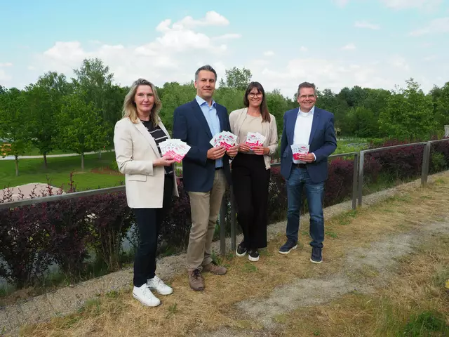 Das Sponsoren-Quartett von "Wir für Winsen" freut sich auf das Stadtfest (v. li.): Silke Heitmann (Sparkasse), Torben Gedrath (Famila), Jessica Hoberg ("wir leben") und Markus Laudahn (Stadtwerke) | Foto: Stadtwerke Winsen (Luhe)