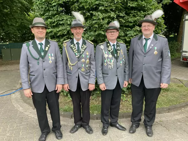 Der geschäftsführende Vorstand v. l.: Jan Gagelmann (Schriftführer), Carsten Brockmann (1. Vorsitzender), Martin Adam (Kassierer) und Claus Peter Bosse (2. Vorsitzender) | Foto: SV Fleestedt