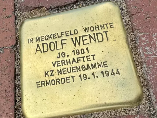 Der verlegter Stolperstein erinnert an Adolf Wendt junior | Foto: Gemeinde Seevetal