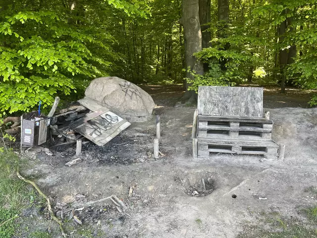 Unweit der jetzigen Baumschmierereien wurde die beliebte private Bank zerstört | Foto: sra