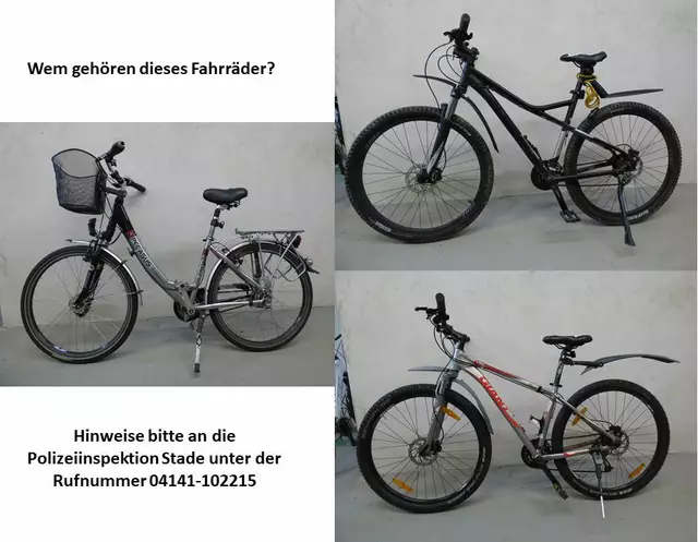 Sichergestellte Fahrräder suchen ursprüngliche Eigentümer | Foto: Polizeiinspektion Stade