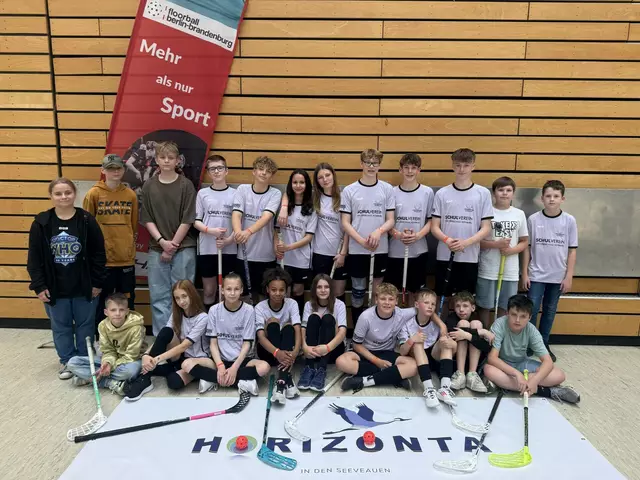 Das erfolgreiche Floorball-Team der Horizonta-Oberschule in Jesteburg | Foto: Alexander Vogt