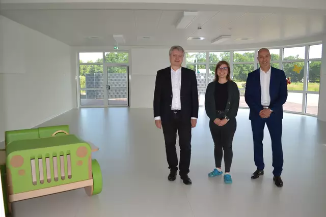 Die Bewegungshalle ist schön groß | Foto: bim