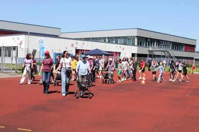 Gemeinsames Laufevent zum Auftakt des Projektes | Foto: sb