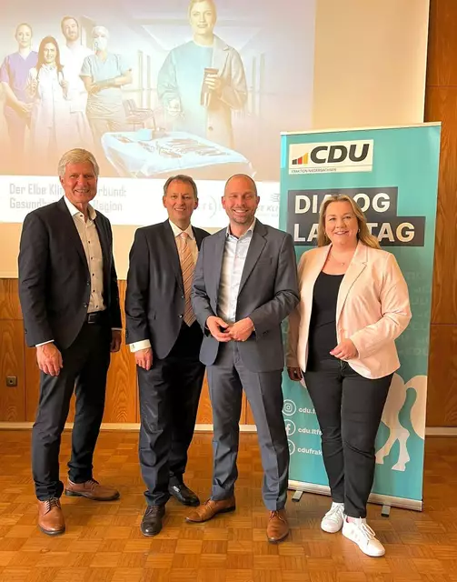 DialogLandtag mit (v. li.): Stephan Brune, Thomas Melosch, Eike Holsten und Melanie Reinecke | Foto: CDU