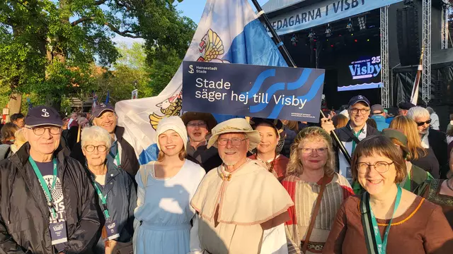 Die Delegation aus Stade präsentiert sich beim Internationalen Hansetag in Visby. | Foto: STADE Marketing und Tourismus GmbH