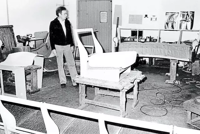 Ernst Löffelsend um 1980 in seiner Werkstatt  | Foto: Löffelsend