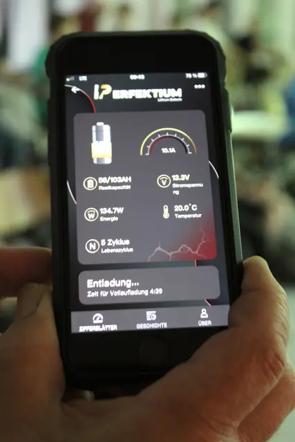 Die App zeigte an, wie viel Strom erzeugt wurde | Foto: sb