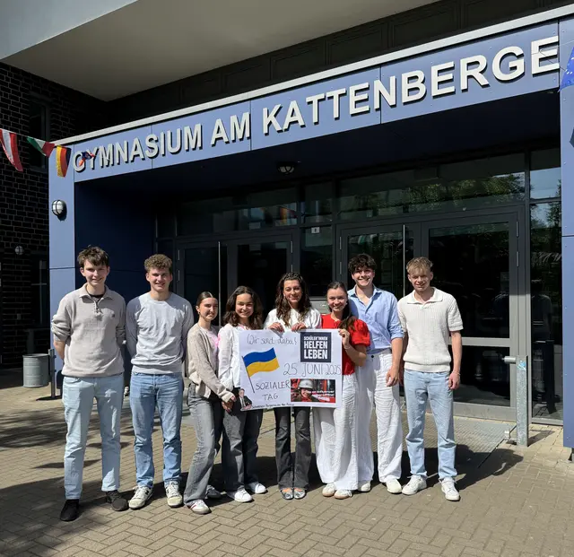 Einige der Organisatoren des Sozialen Tags aus Jg. 12.