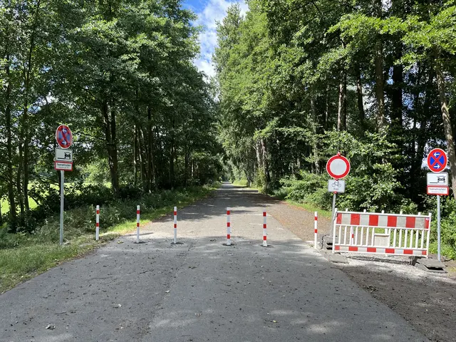 Die neue Zufahrtssperre an der Straße „Zwischen den Seen“ | Foto: sra
