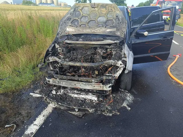 Der ausgebrannte Ford | Foto: Polizei