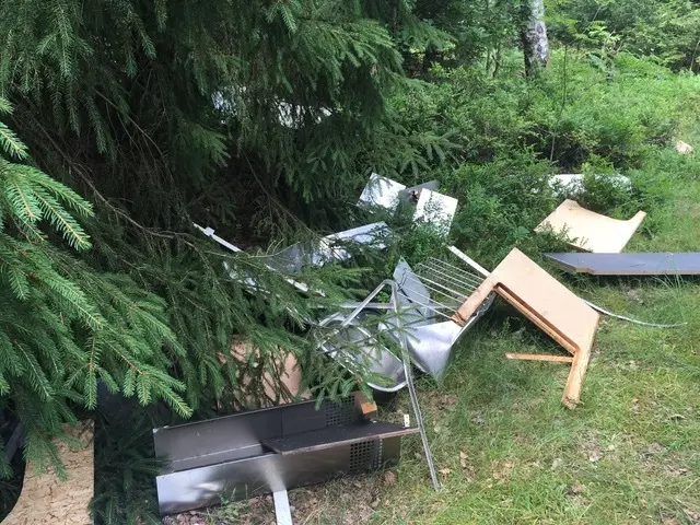 Möbel, Dunstabzugshaube ... eine ganze Küche mitten im Wald | Foto: Heiko Z.