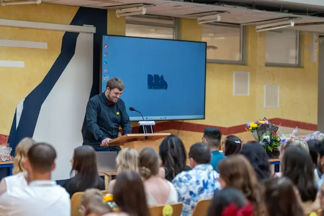 Redebeitrag von Kilian Bahnsen | Foto: BBS Buxtehude