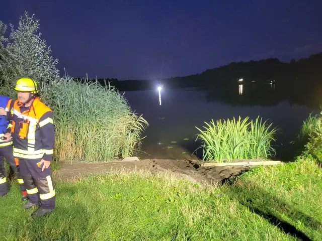 Der Maschener See bei Dunkelheit | Foto: A. Feldtmann, FF Seevetal