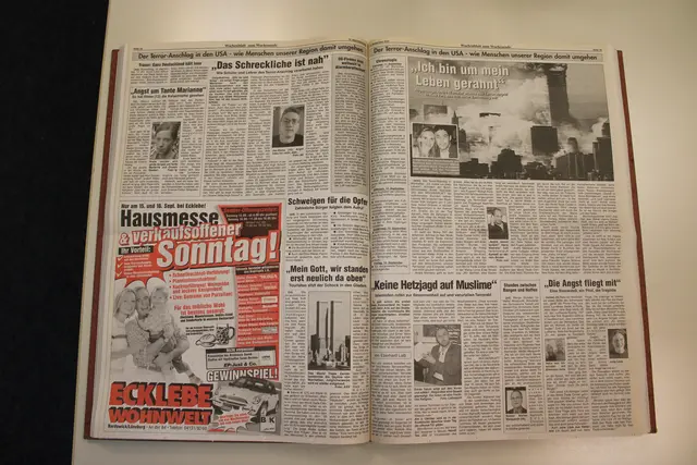 So berichtete das WOCHENBLATT in seiner Ausgabe am 15. September 2001 über die Terroranschläge in den USA und über davon betroffene Menschen aus den Landkreisen Harburg und Stade | Foto: ce
