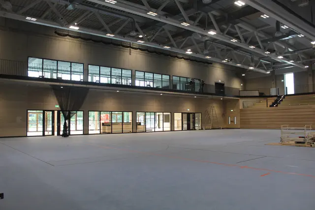 Die Dreifeld-Halle: Hier sieht man unten das Foyer sowie darüber den multifunktionellen Veranstaltungsraum | Foto: pm