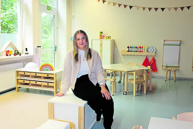 Chiara zum Felde im Gruppenraum "Sprache und ästhetische Bildung" | Foto: sb