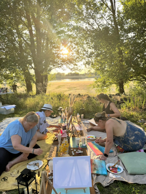 Auch das Malen an der Elbe gehörte zu den Angeboten bei den Elbmarscher Naturtagen | Foto: Julia Rössner