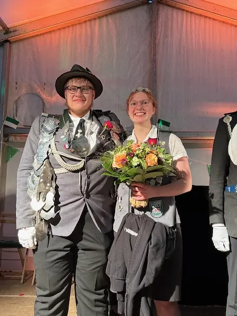 Das Jungschützenkönigspaar: Jakob Nopod und Fina Bohn | Foto: Schützenverein Altkloster