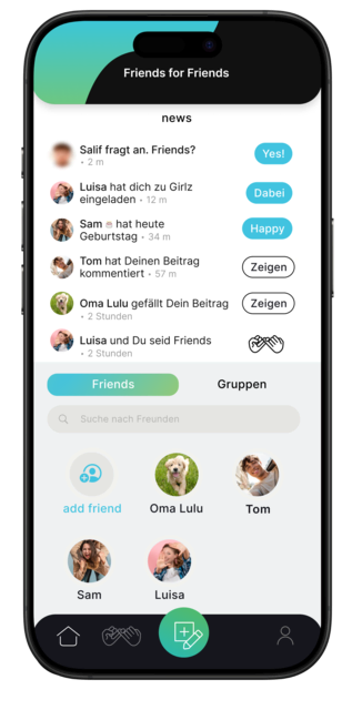 Sich mit Freunden und Familie verbinden – nicht nur eine App für Kinder, sondern für alle | Foto: NYZZU/muxmäuschenwild GmbH