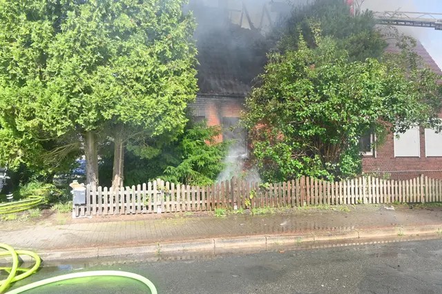 Das brennende Haus | Foto: Polizei